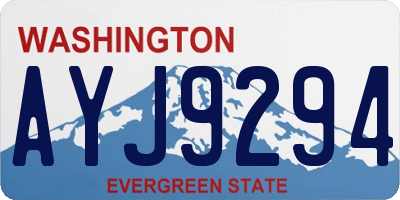 WA license plate AYJ9294