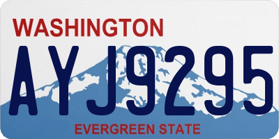 WA license plate AYJ9295