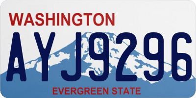 WA license plate AYJ9296