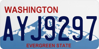 WA license plate AYJ9297