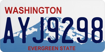 WA license plate AYJ9298