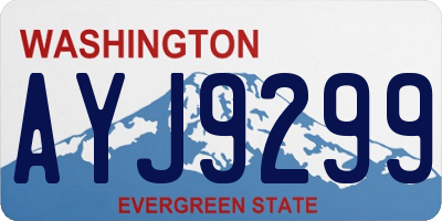 WA license plate AYJ9299