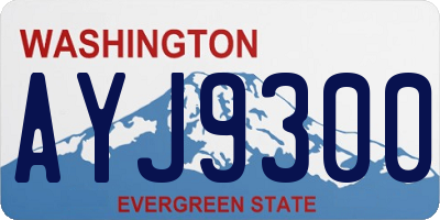 WA license plate AYJ9300