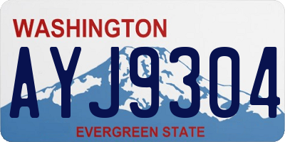 WA license plate AYJ9304