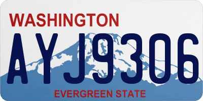 WA license plate AYJ9306