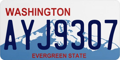 WA license plate AYJ9307