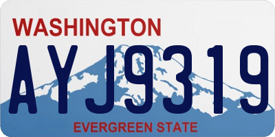 WA license plate AYJ9319