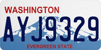 WA license plate AYJ9329