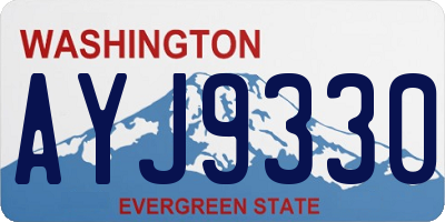 WA license plate AYJ9330