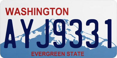 WA license plate AYJ9331