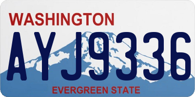 WA license plate AYJ9336