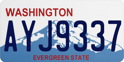 WA license plate AYJ9337