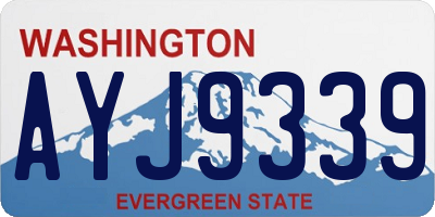 WA license plate AYJ9339