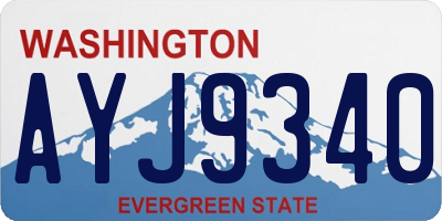 WA license plate AYJ9340