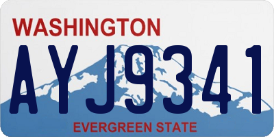 WA license plate AYJ9341