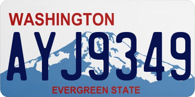 WA license plate AYJ9349