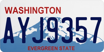 WA license plate AYJ9357