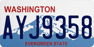 WA license plate AYJ9358