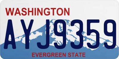 WA license plate AYJ9359