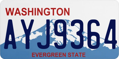 WA license plate AYJ9364