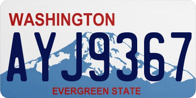 WA license plate AYJ9367