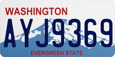 WA license plate AYJ9369