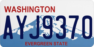 WA license plate AYJ9370