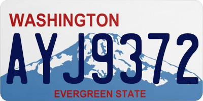 WA license plate AYJ9372