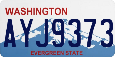 WA license plate AYJ9373