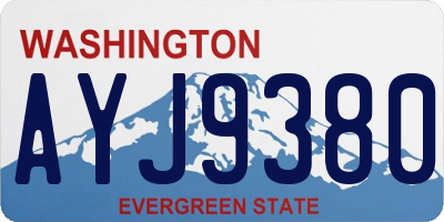 WA license plate AYJ9380