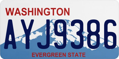 WA license plate AYJ9386