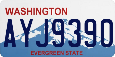 WA license plate AYJ9390