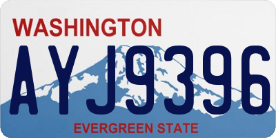 WA license plate AYJ9396