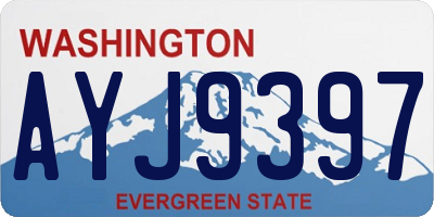 WA license plate AYJ9397