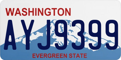 WA license plate AYJ9399