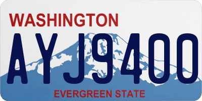 WA license plate AYJ9400