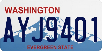 WA license plate AYJ9401