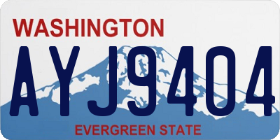 WA license plate AYJ9404