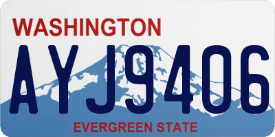 WA license plate AYJ9406
