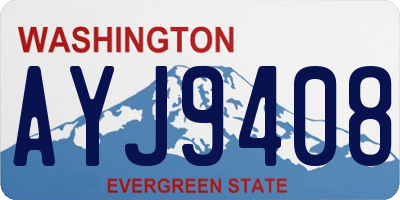 WA license plate AYJ9408