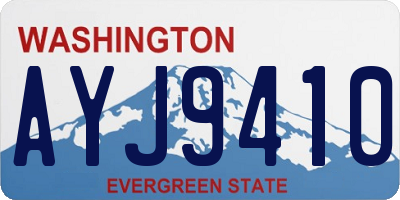 WA license plate AYJ9410