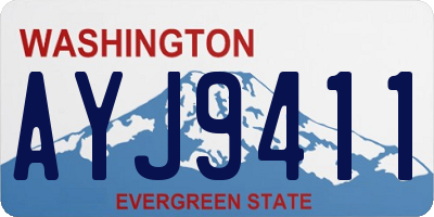 WA license plate AYJ9411