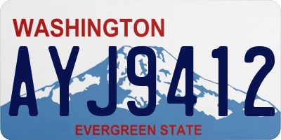 WA license plate AYJ9412
