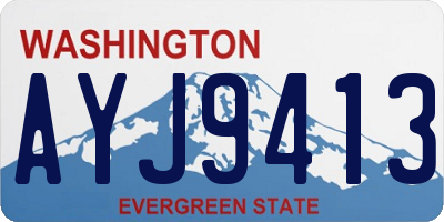 WA license plate AYJ9413