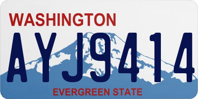 WA license plate AYJ9414
