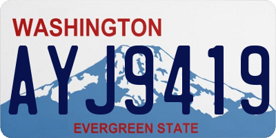 WA license plate AYJ9419