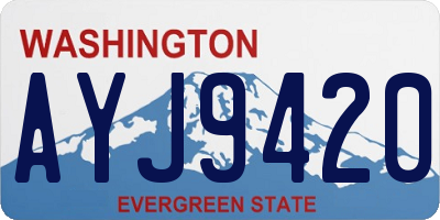 WA license plate AYJ9420