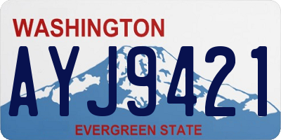 WA license plate AYJ9421