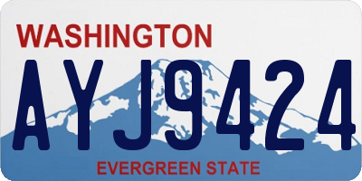 WA license plate AYJ9424
