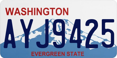 WA license plate AYJ9425